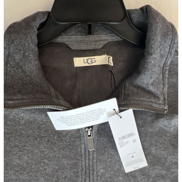 Ugg L102107 Mens Sz XL Grey Zeke Half Zip Fleece Pullover - Picture 5 of 6